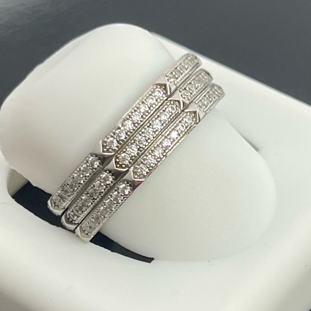 Size 6 And 8 Option Solid 925 Silver Stack Eterni… - image 2